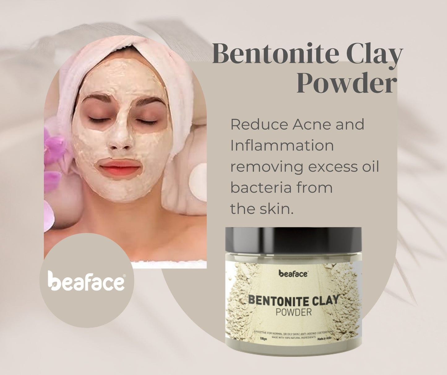 Bentonite clay Kaolin Clay Powder Combo Pack