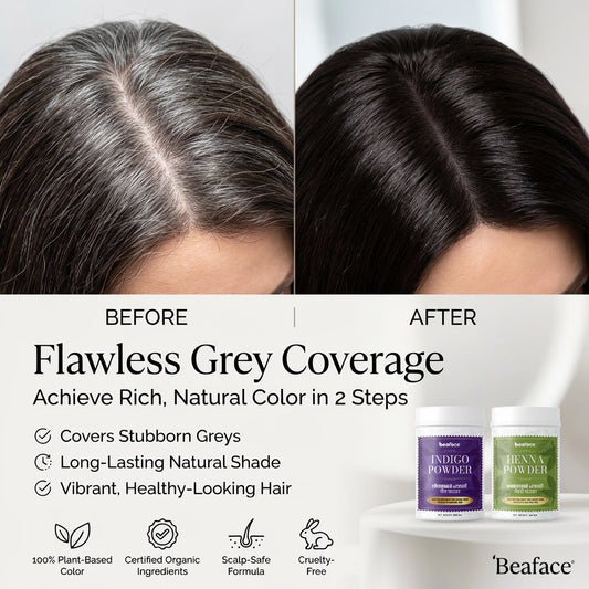 Indigo-Henna-combo-pack-organic-hair-dye-no-chemicals-healthy-hair-200+200gm-pack