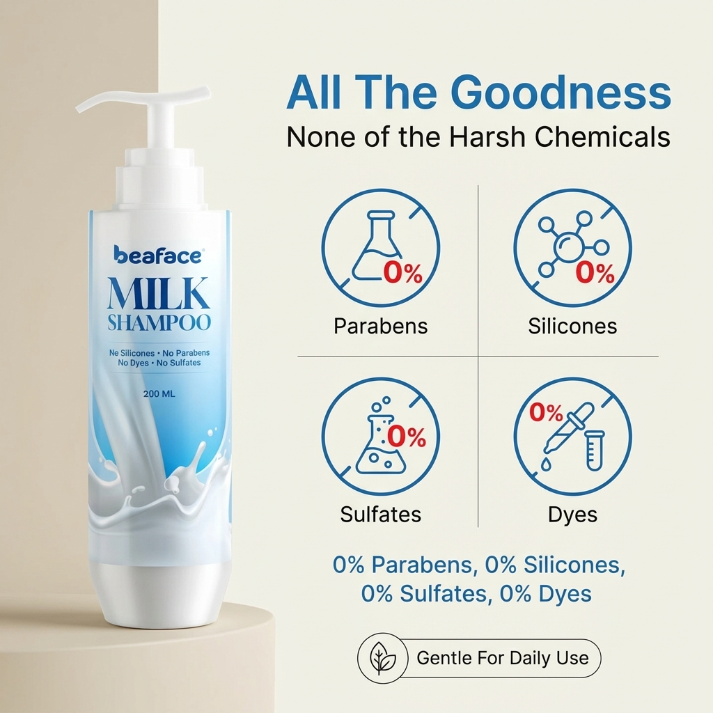 Milk-herbal-shampoo-vitamins-minerals-scalp-condition-milk-protein-help-volumize-hair(200ml)