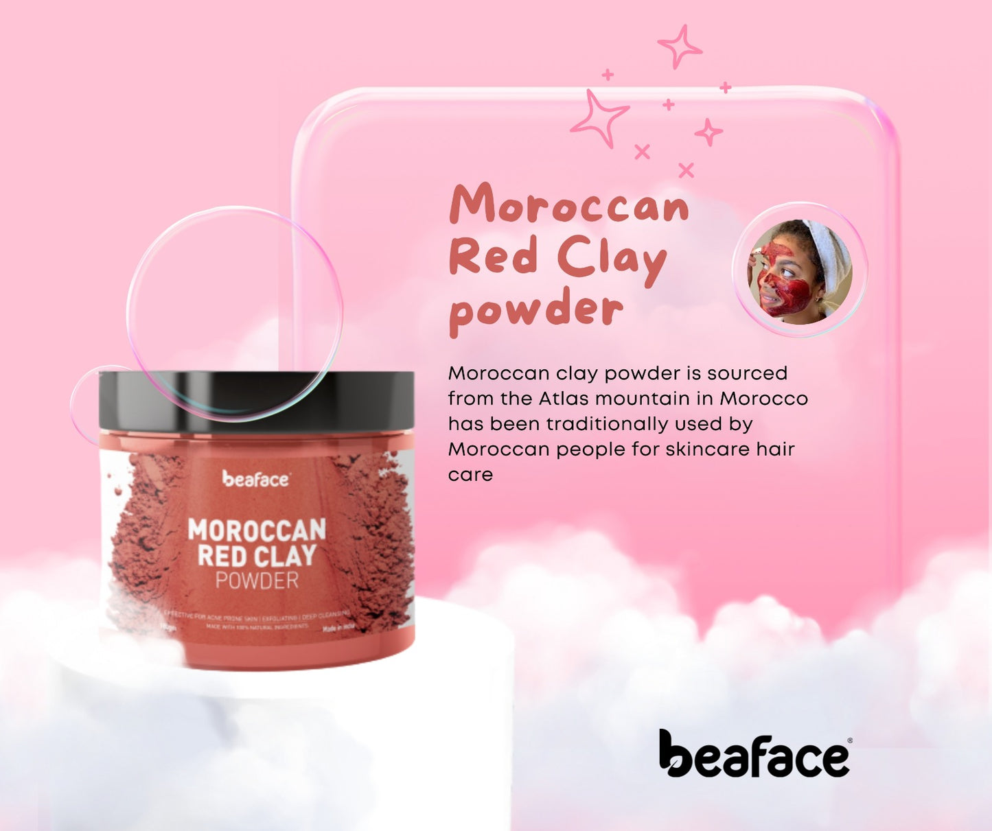 Moroccan Clay Rhassoul clay combo pack 2(100gm)