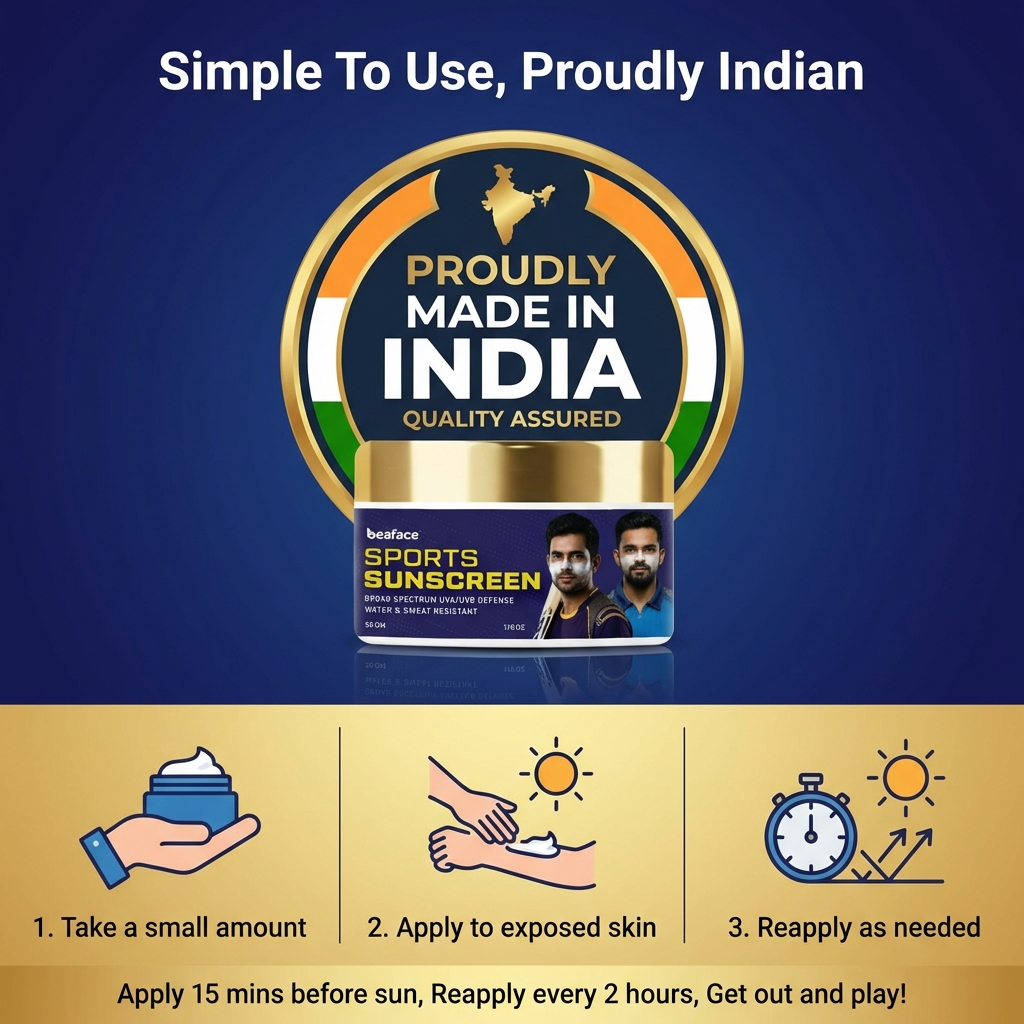 Cricket Sports Sunscreen with long lasting 50gm