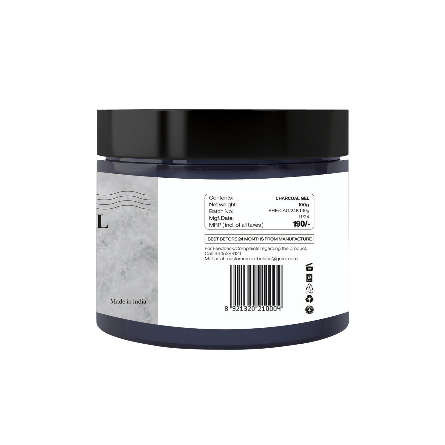 Charcoal-gel-exfoliation-skin-tightening-oily-face-acne-prone-skin-dead-skin-gel
