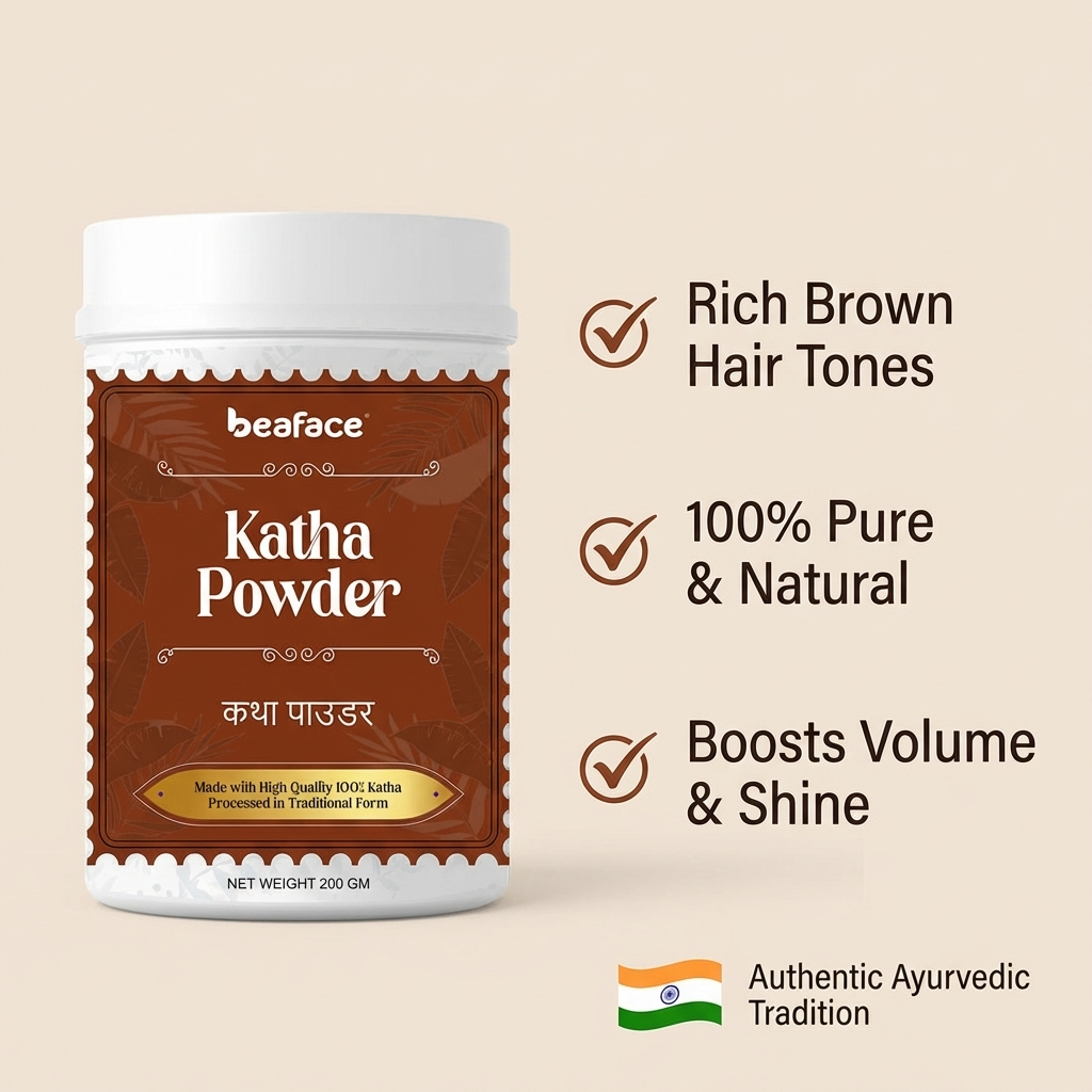 Katha-powder-enhance-hair-volume-shine-soft-smooth-bouncy-dark-brown-colour
