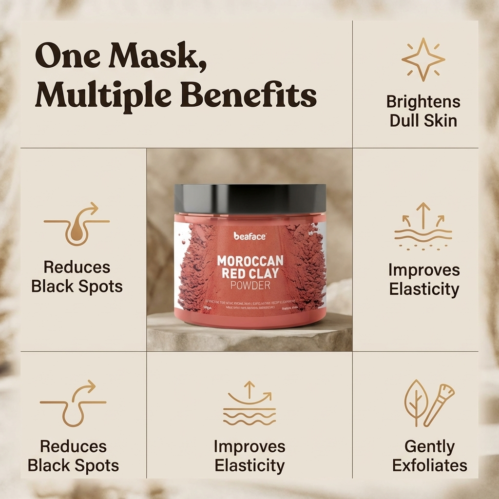 Moroccan-red-clay-powder-prevent pimples-remove-impurities