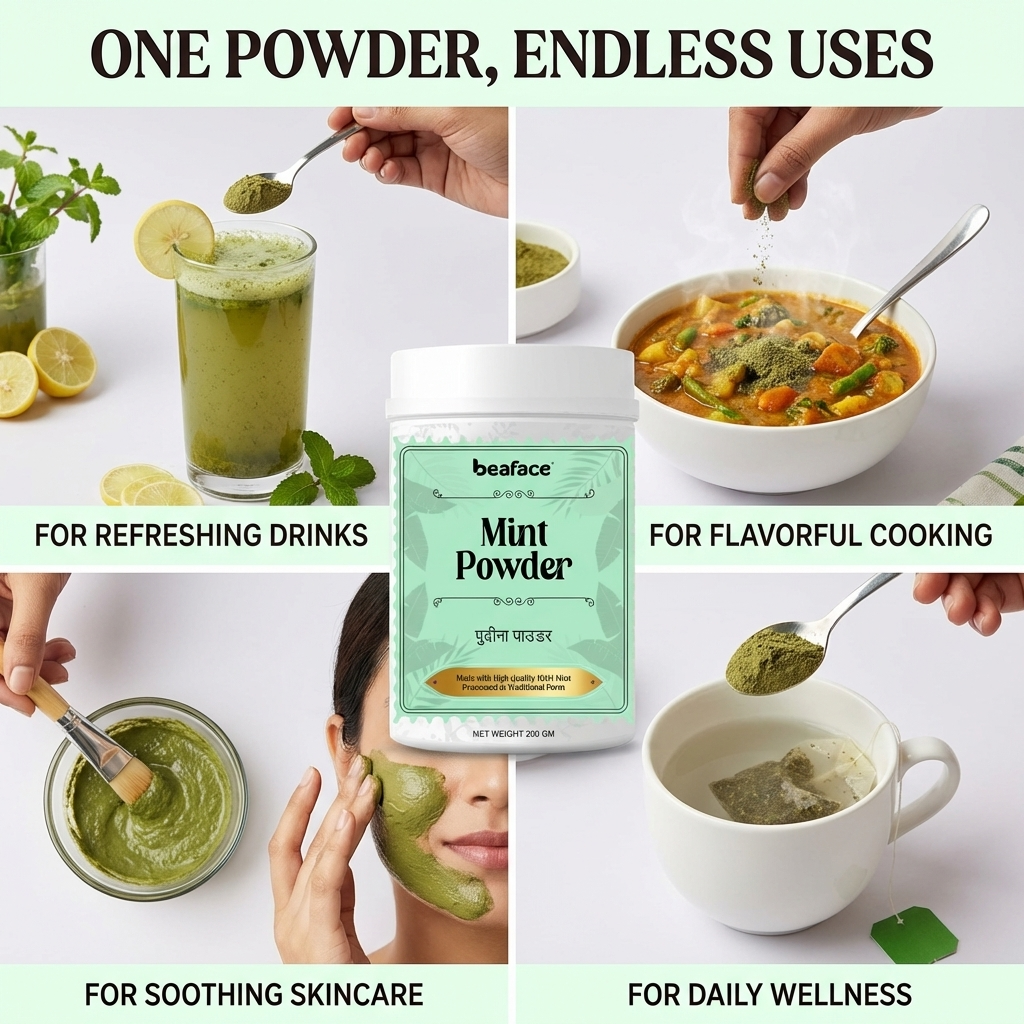Mint-leaves-powder-digestion-oral-health-mint-tea-weight-management-refreshing-breath