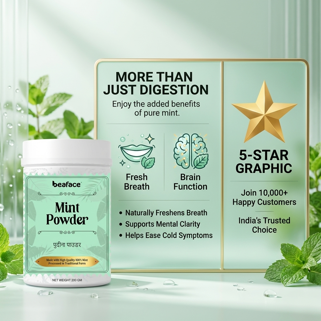 Mint-leaves-powder-digestion-oral-health-mint-tea-weight-management-refreshing-breath