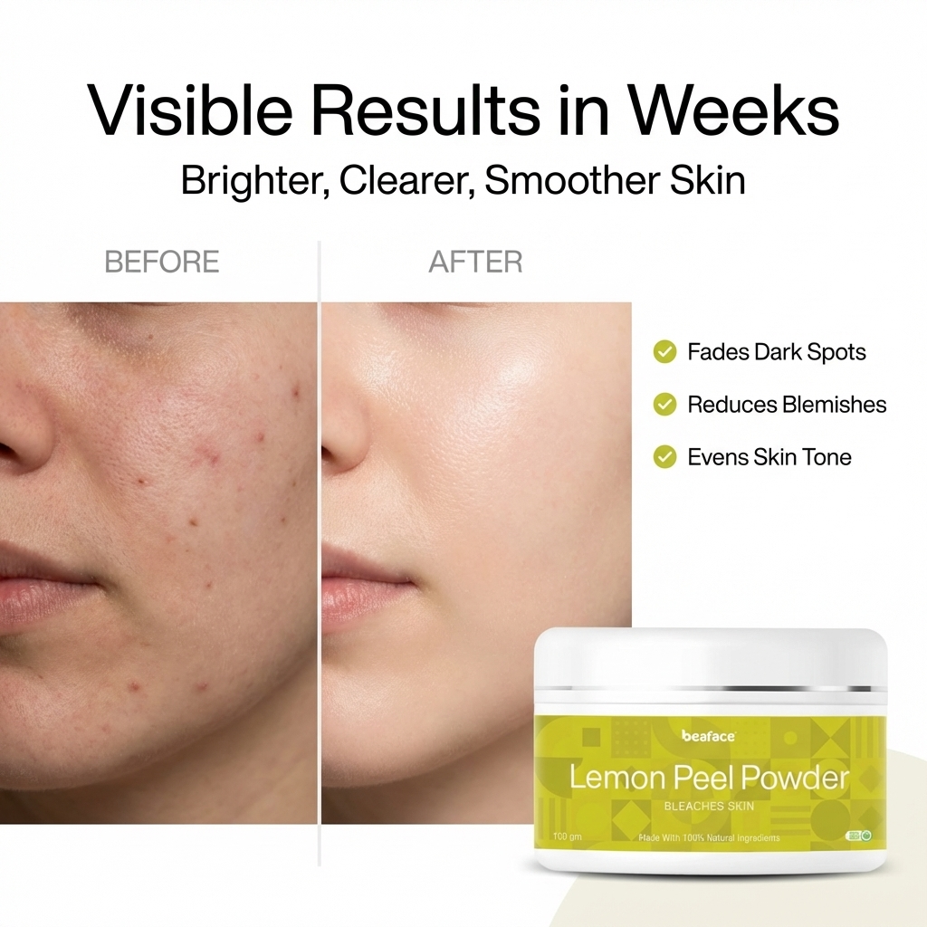 Lemon-peel-powder-youthful-appearance-exfoliating scrub
