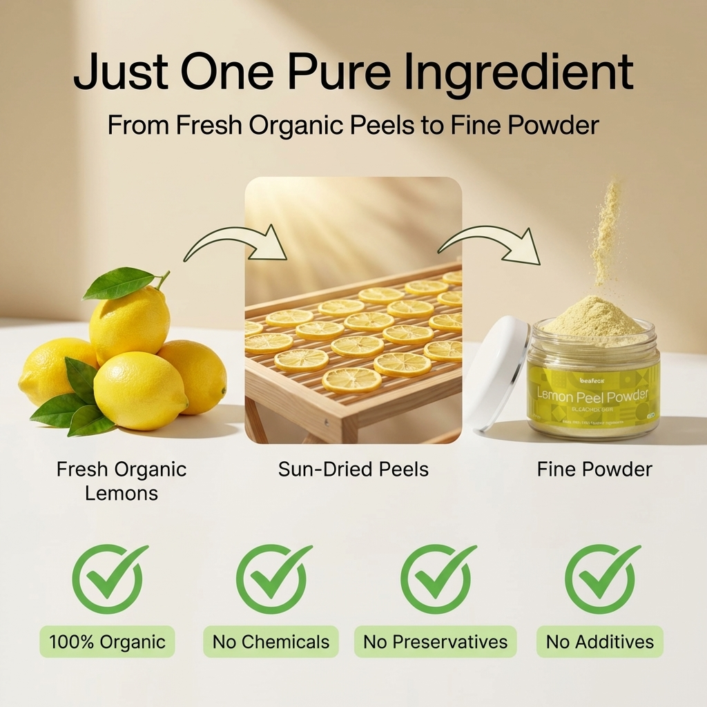 Lemon-peel-powder-youthful-appearance-exfoliating scrub