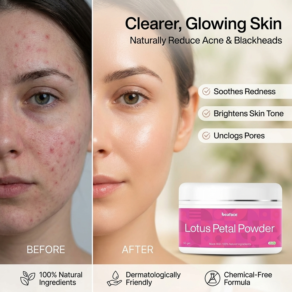 Lotus-powder-hair-growth-irritates-skin-inflamed-skin-blemishes-dark-spots