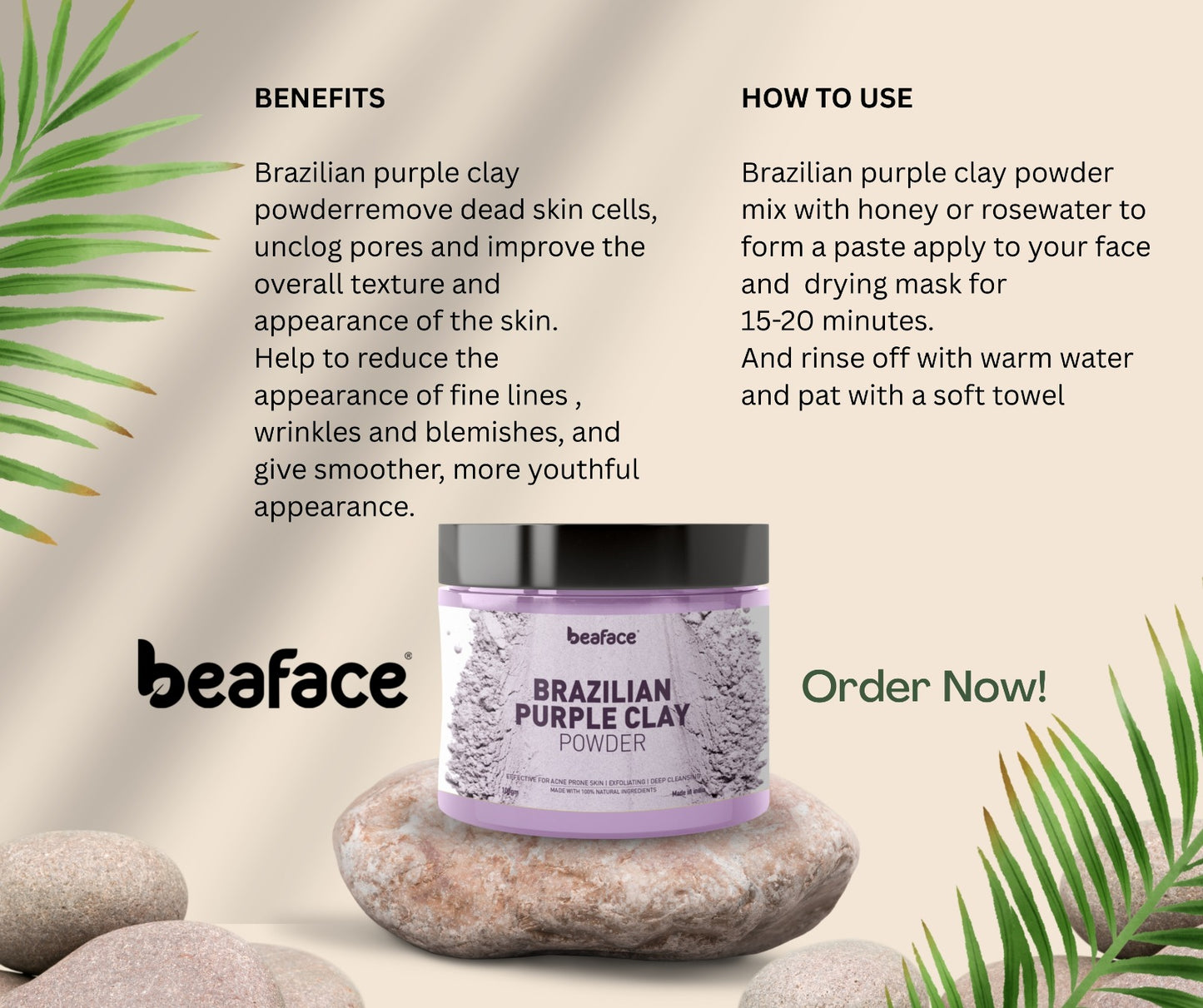 Brazilian-purple-clay-powder -skin soft-rejuvenate