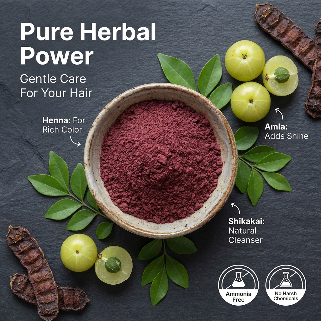 Burgundy Henna Hair Colour Dye 100g