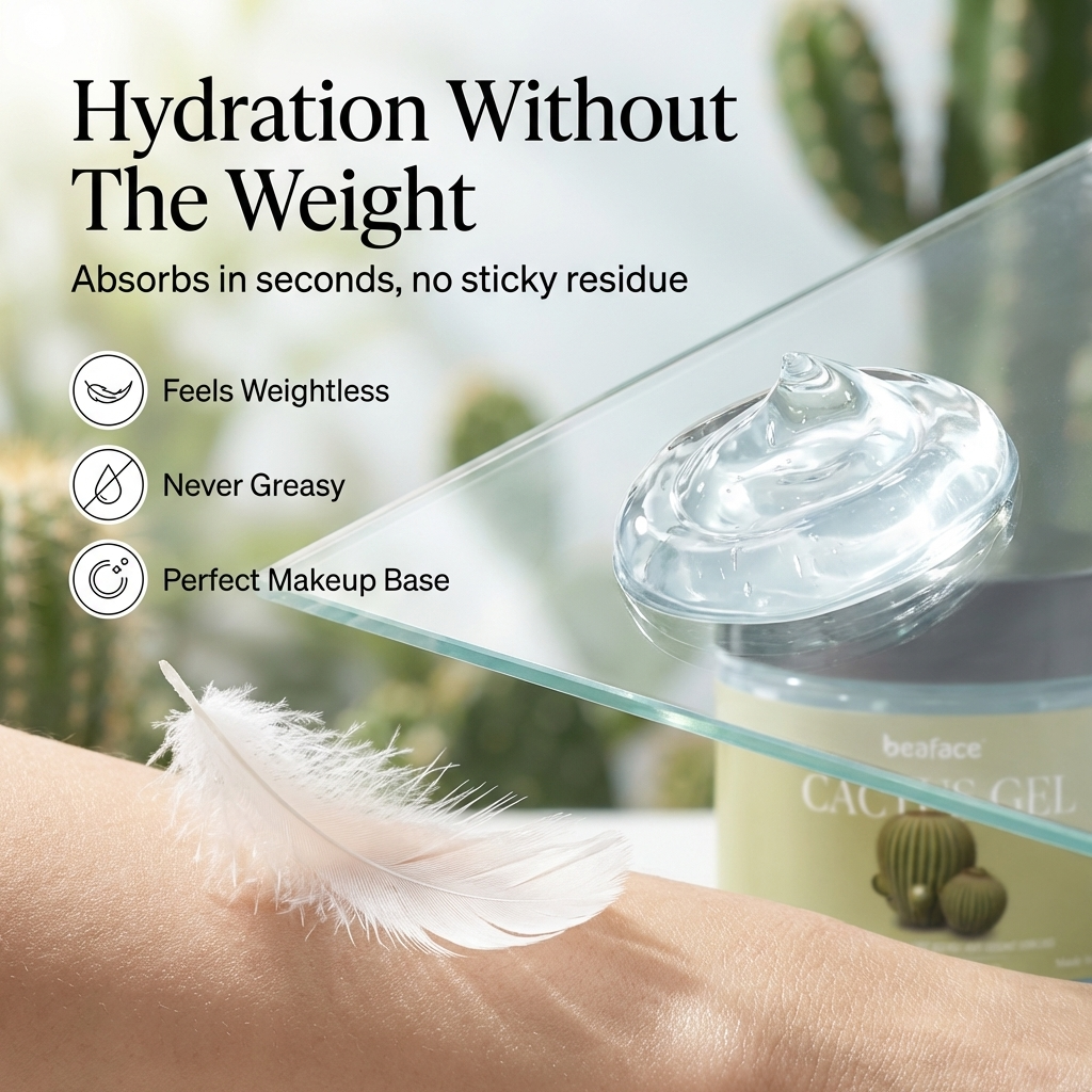 Cactus gel-reduce-dryness-anti-aging-skin-retain-moisture-reduce-inflammation