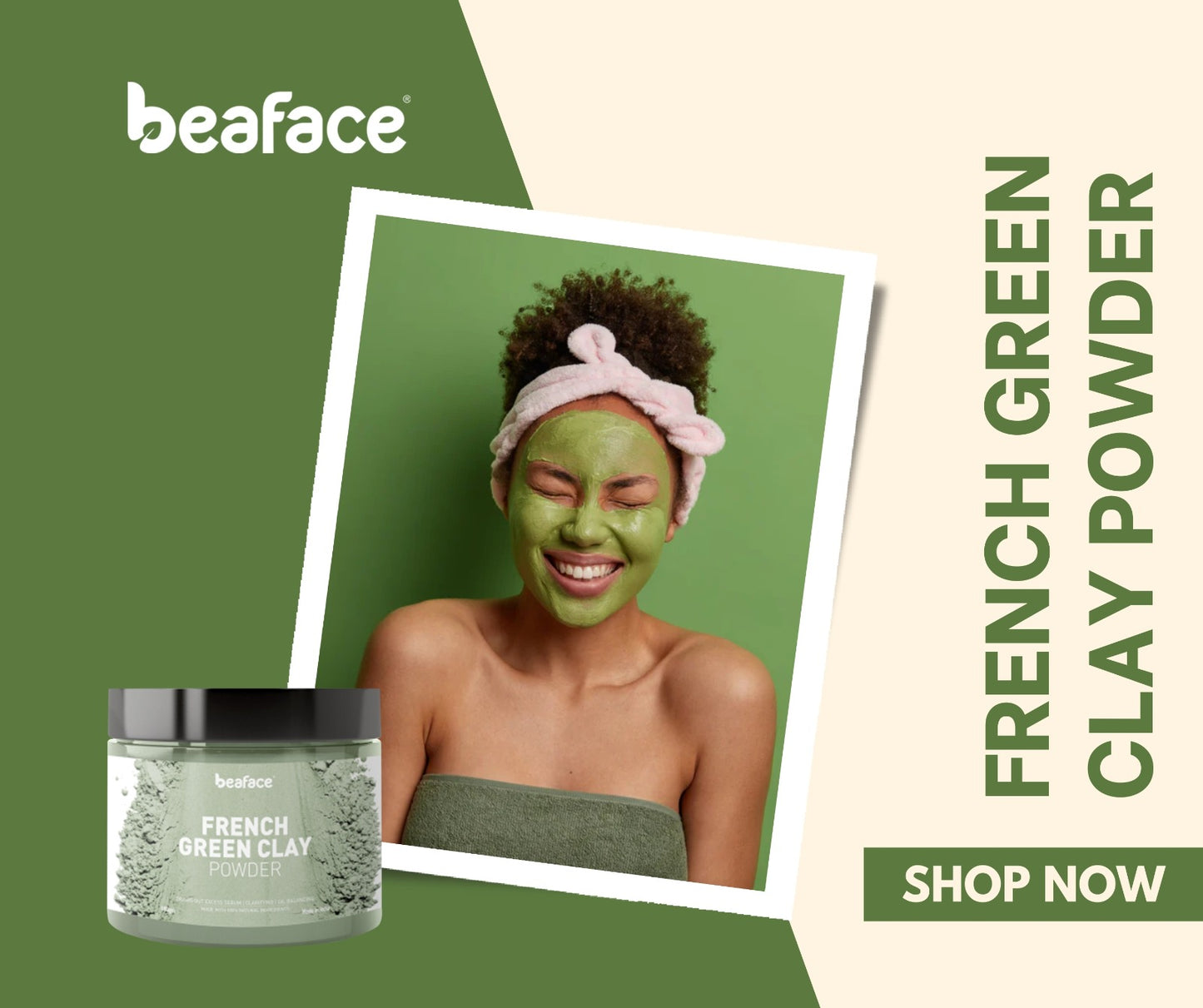 French Green clay Kaolin Clay Powder Combo(100gm)