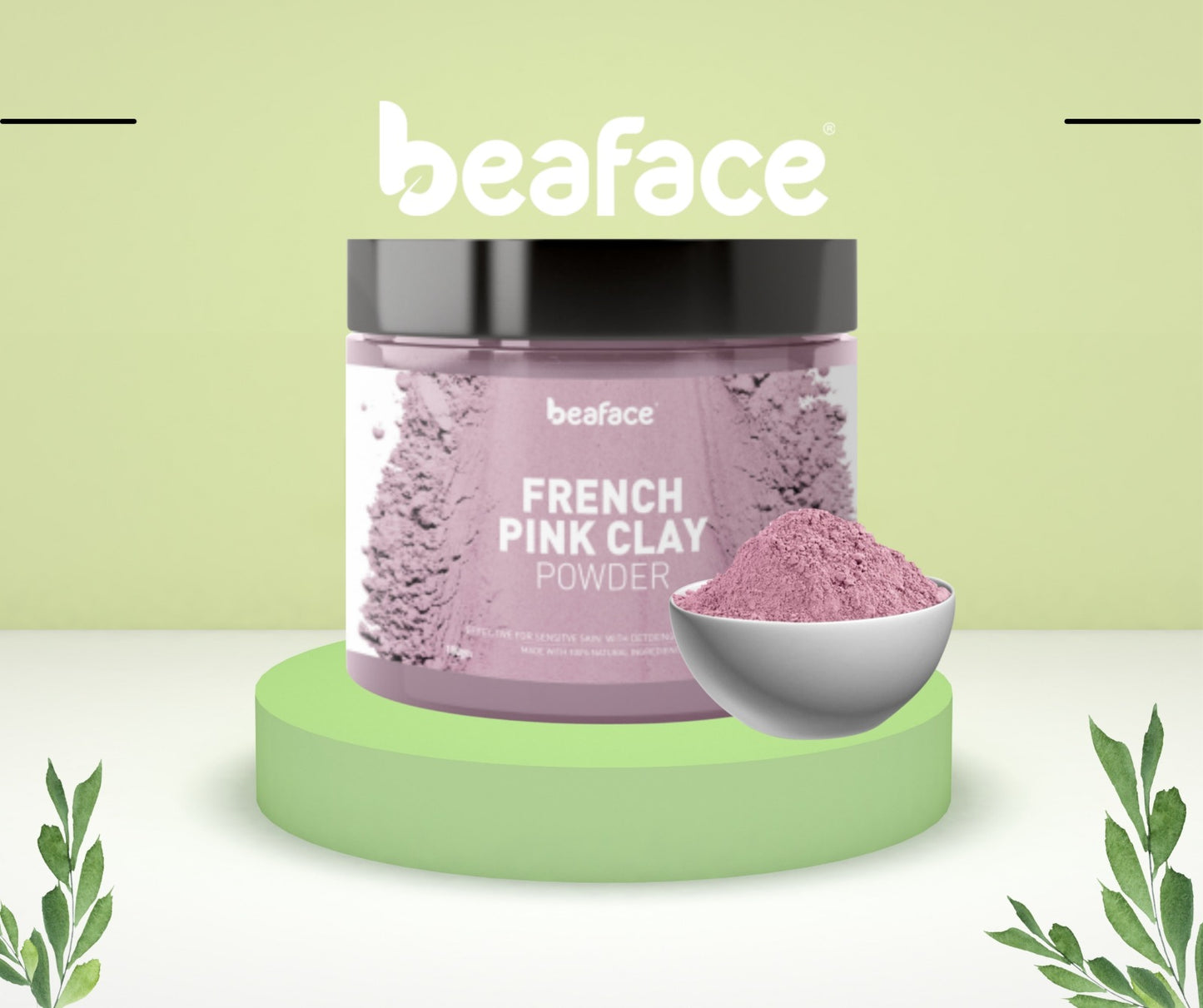 French Pink Clay Kaolin Clay Powder  Combo (100gm)