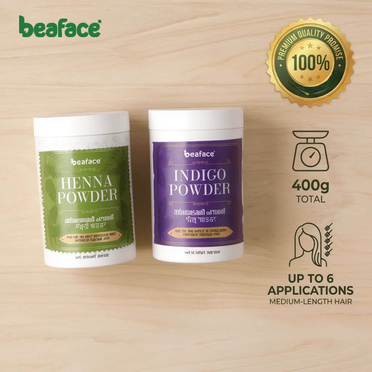 Indigo-Henna-combo-pack-organic-hair-dye-no-chemicals-healthy-hair-200+200gm-pack