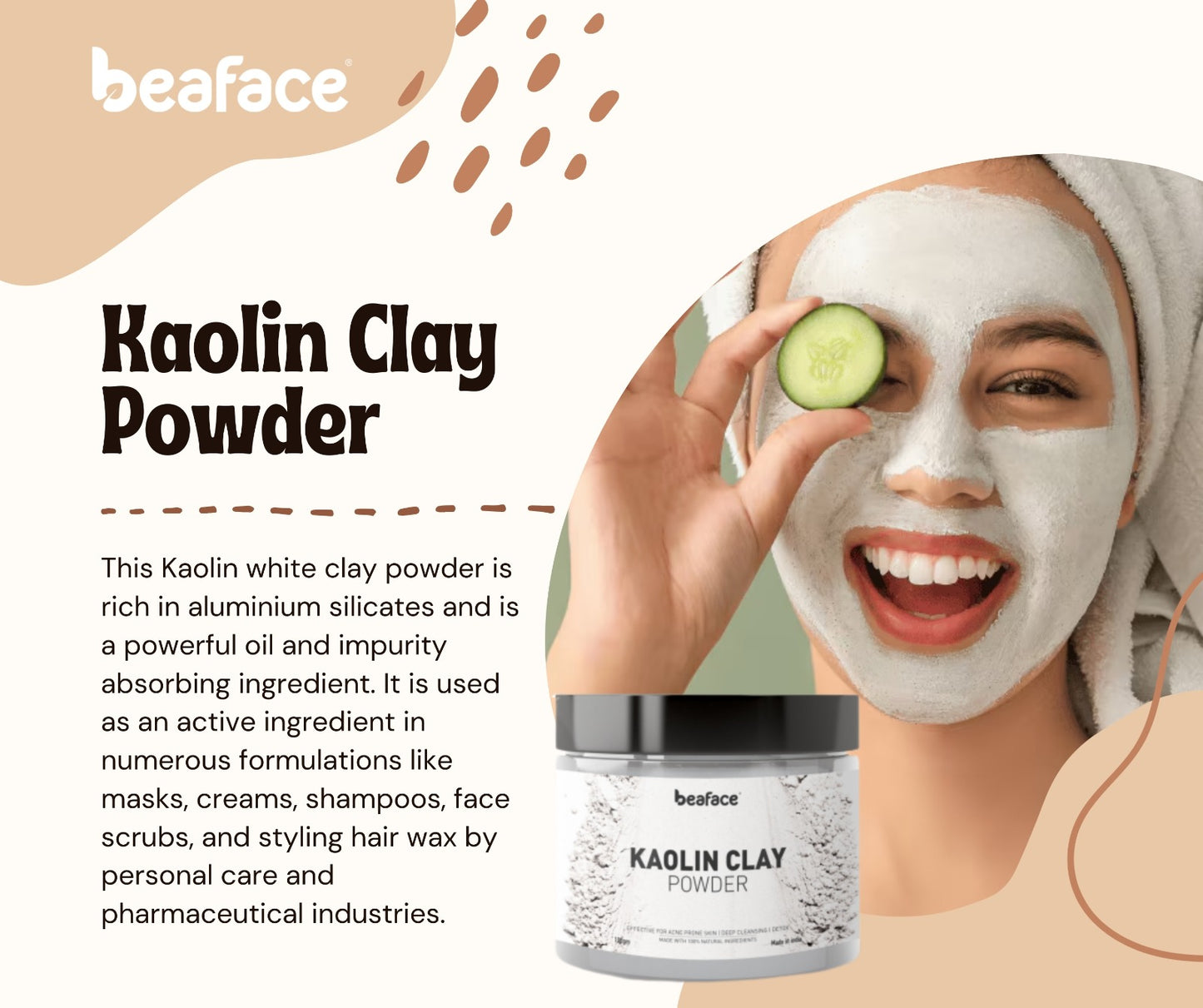 French Pink Clay Kaolin Clay Powder  Combo (100gm)