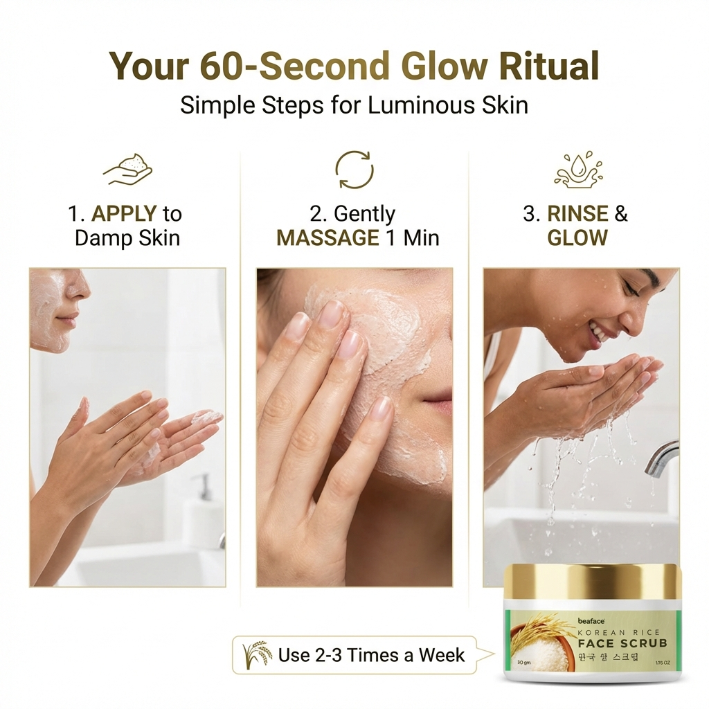 Korean Rice Glass Skin Face Scrub