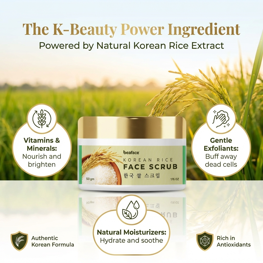 Korean Rice Glass Skin Face Scrub