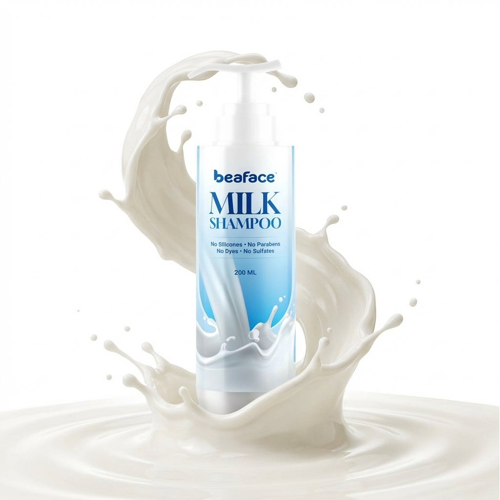 Milk-herbal-shampoo-vitamins-minerals-scalp-condition-milk-protein-help-volumize-hair(200ml)