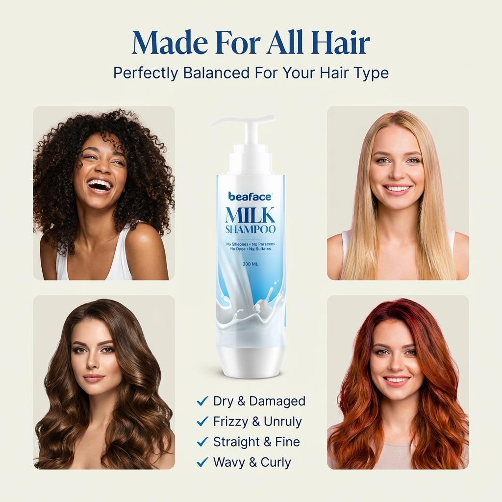 Milk-herbal-shampoo-vitamins-minerals-scalp-condition-milk-protein-help-volumize-hair(200ml)