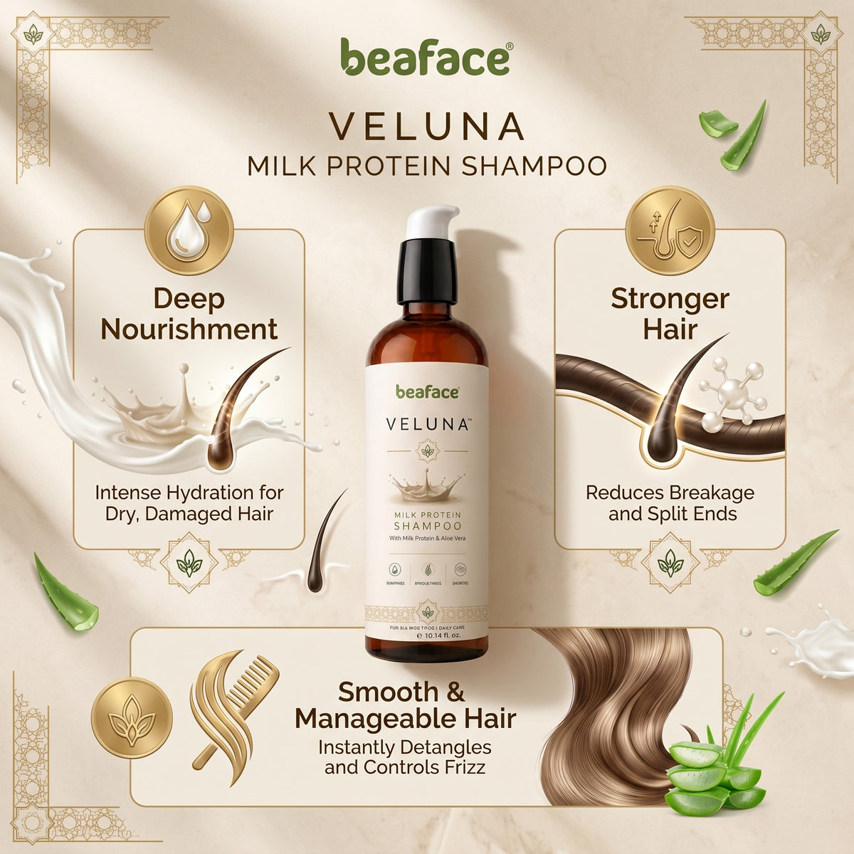 Milk-herbal-shampoo-vitamins-minerals-scalp-condition-milk-protein-help-volumize-hair(200ml)
