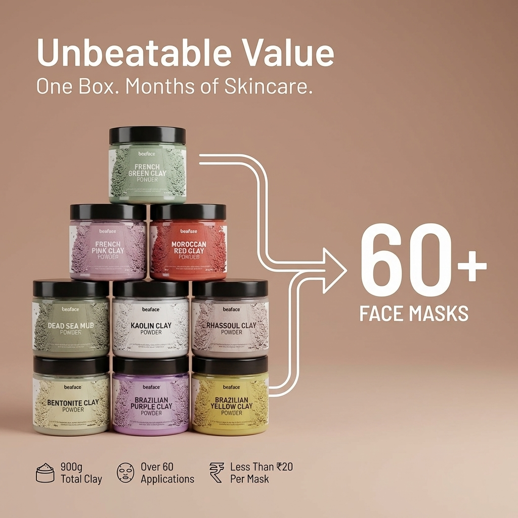 French green-French-pink-Rhassoul-Kaolin-Brazilian purple-Brazilian yellow-Bentonite-Dead-sea-mud-Moroccan-clay(Combo-9 pack)