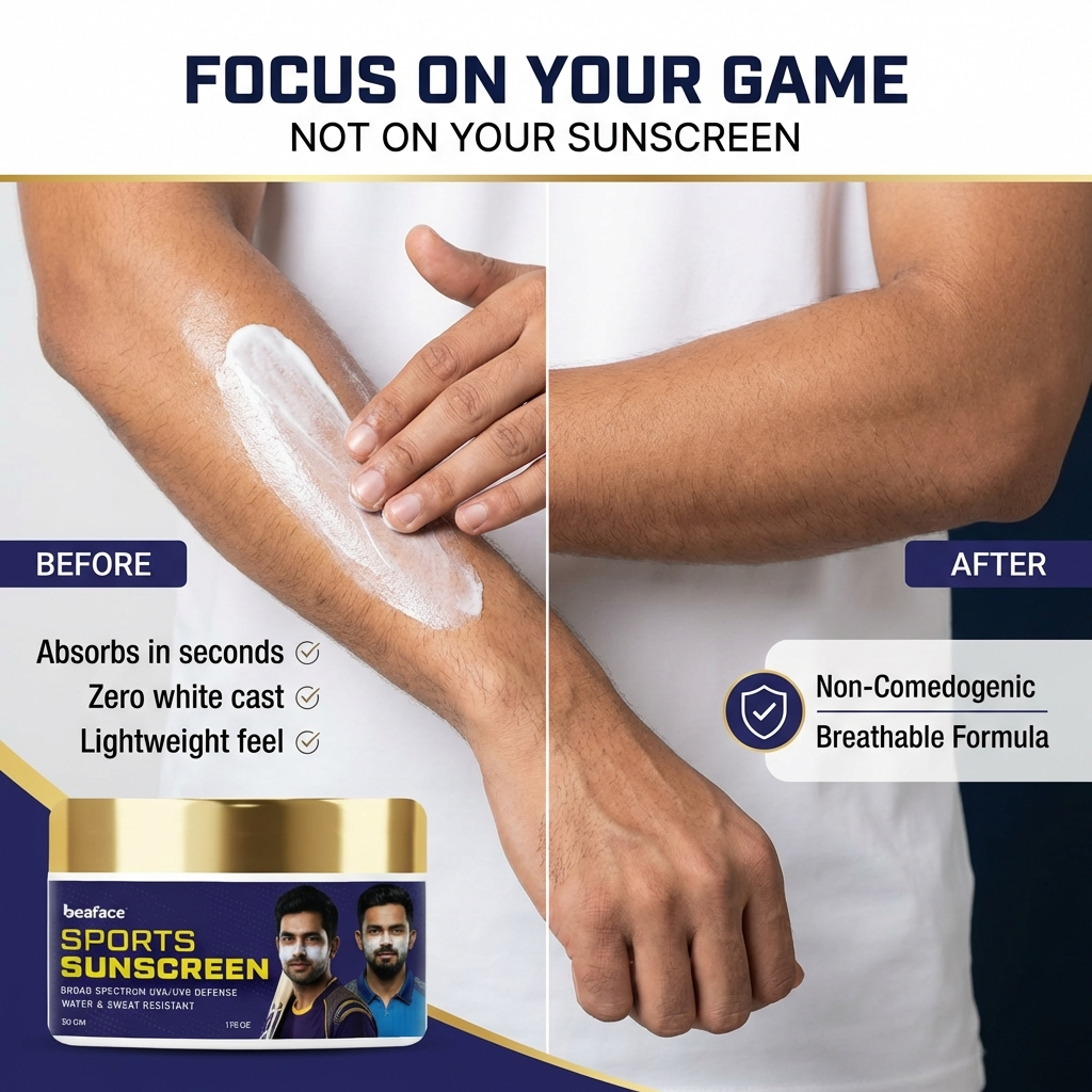 Cricket Sports Sunscreen with long lasting 50gm