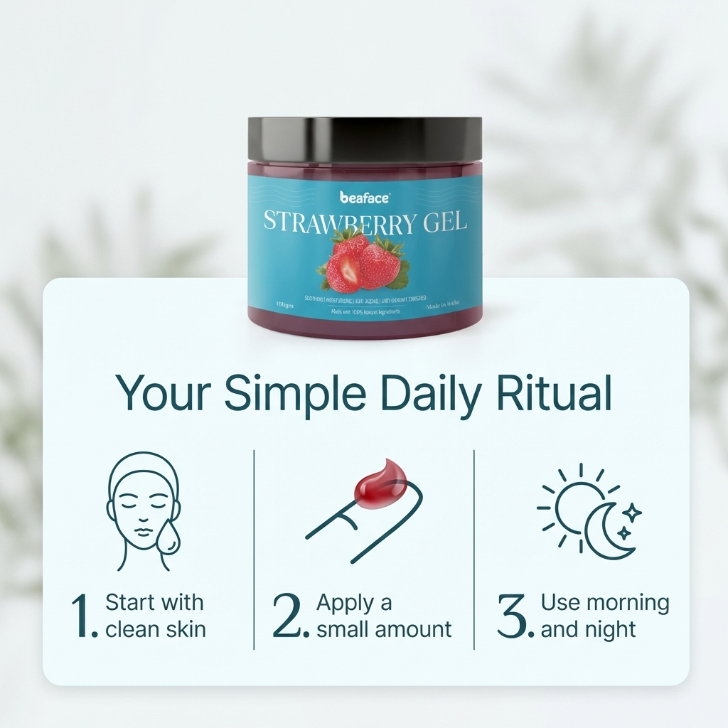 Strawberry-gel-hydration-moisturizing-acne-hyperpigmentation-brightening