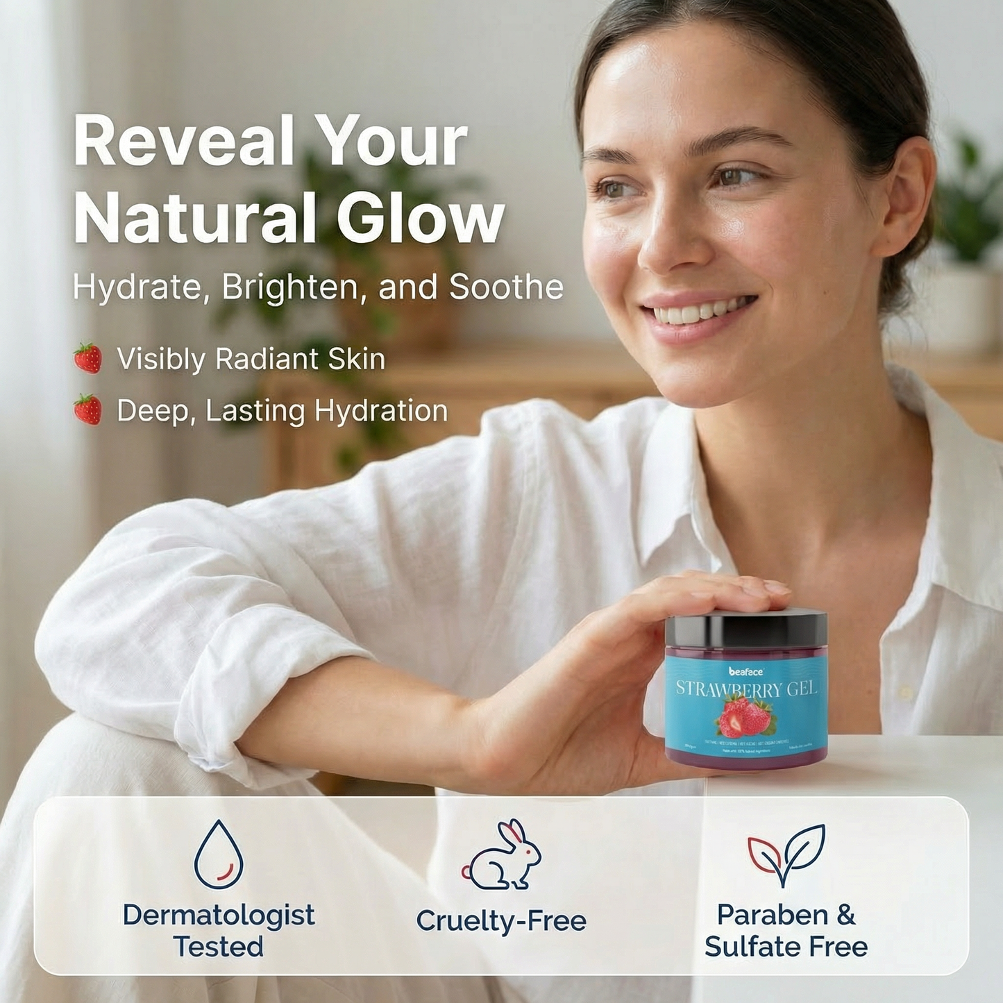 Strawberry-gel-hydration-moisturizing-acne-hyperpigmentation-brightening