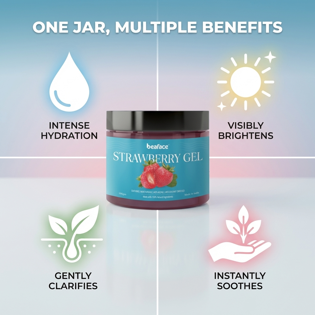 Strawberry-gel-hydration-moisturizing-acne-hyperpigmentation-brightening