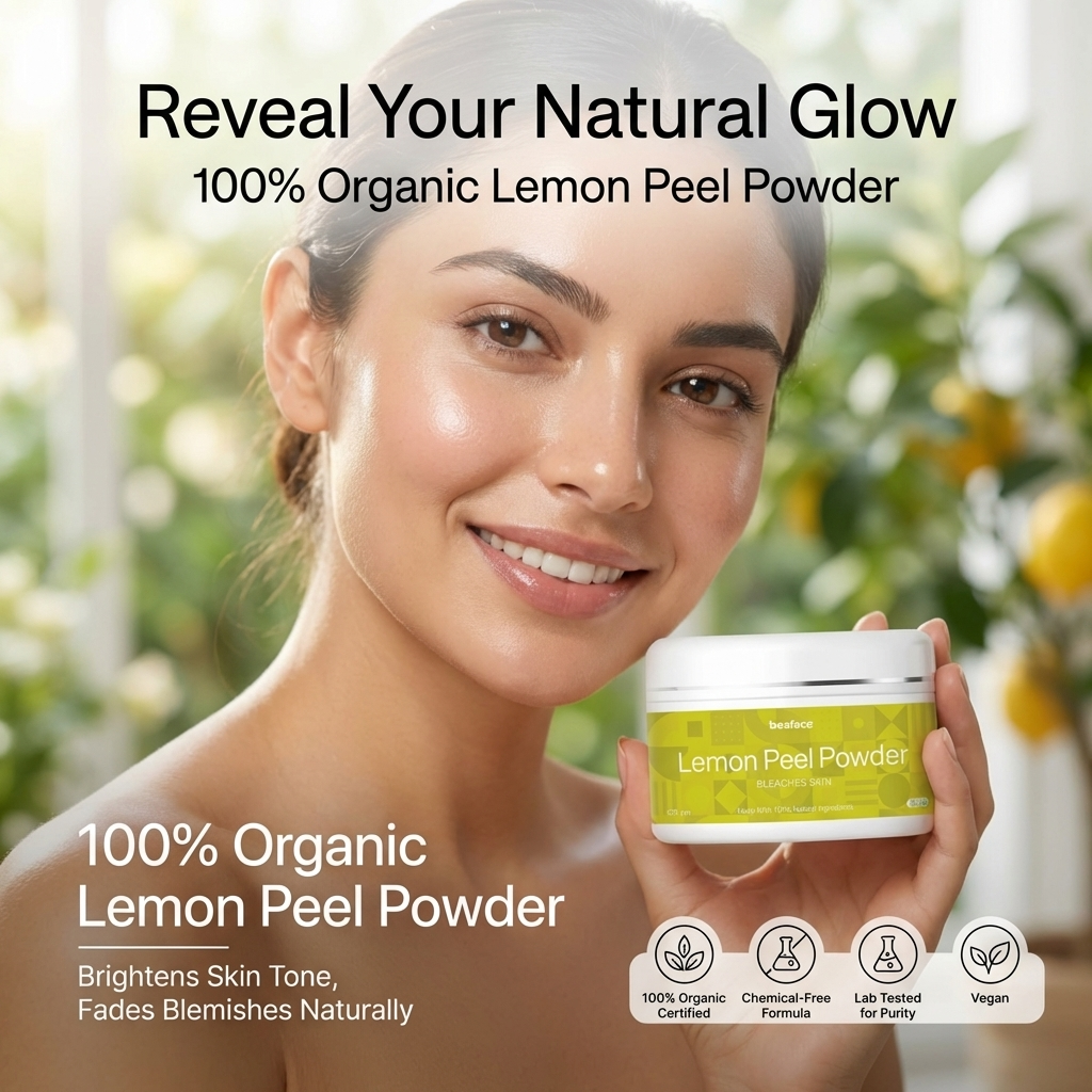 Lemon-peel-powder-youthful-appearance-exfoliating scrub