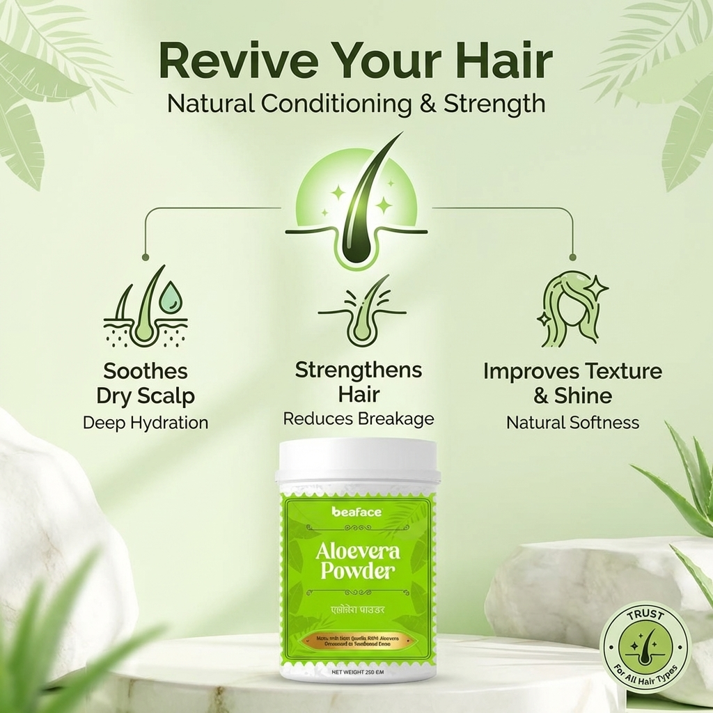 Aloe-vera-powder-scalp-strengthen-hair-growth