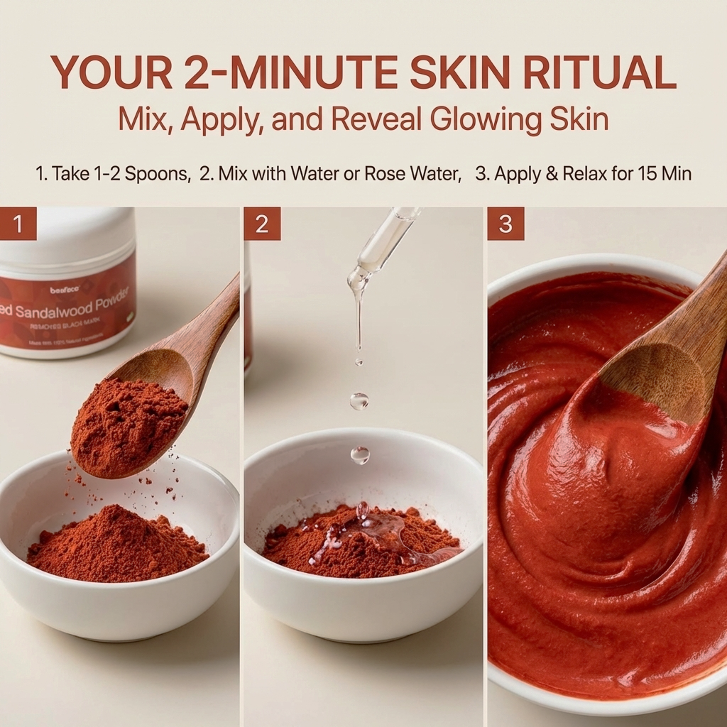 Red sandalwood-powder-complexion-skin-glow-brighter-tan-acne-black-spot