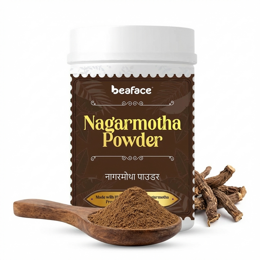 Nagarmotha-powder-skin-hair-health-pain-relief-soothe-skin-inflammtion-promotes-hair-growth