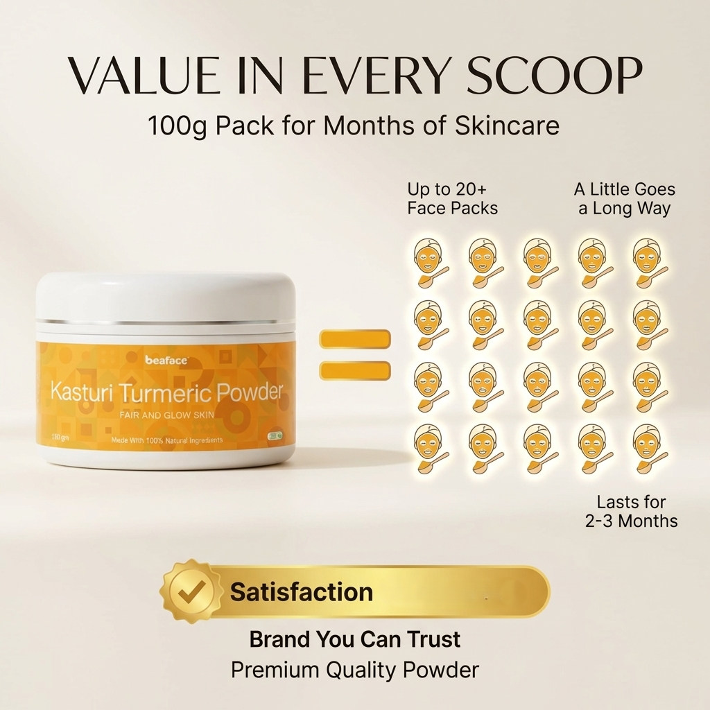 Kasturi-turmeric-powder-hydrates-soothes-dry-skin-bleaching