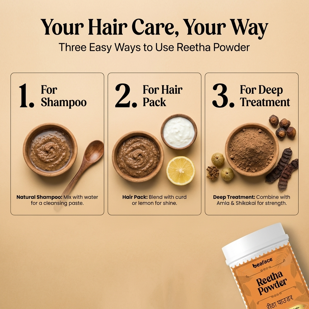 Reetha-powder-damp-hair-scalp-hair-strengthen