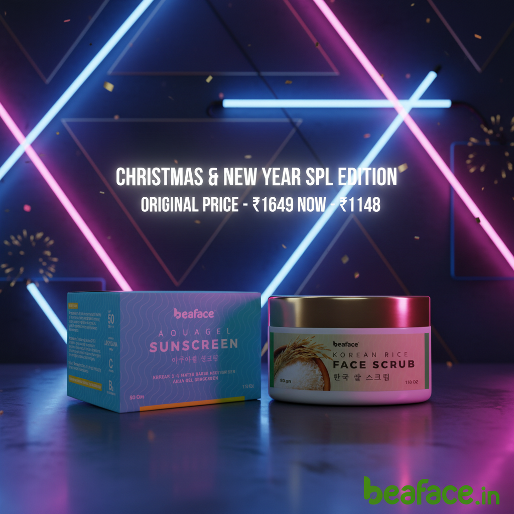 Beaface Glow &amp; Protect Bundle: Korean Rice Scrub + Aquagel Sunscreen