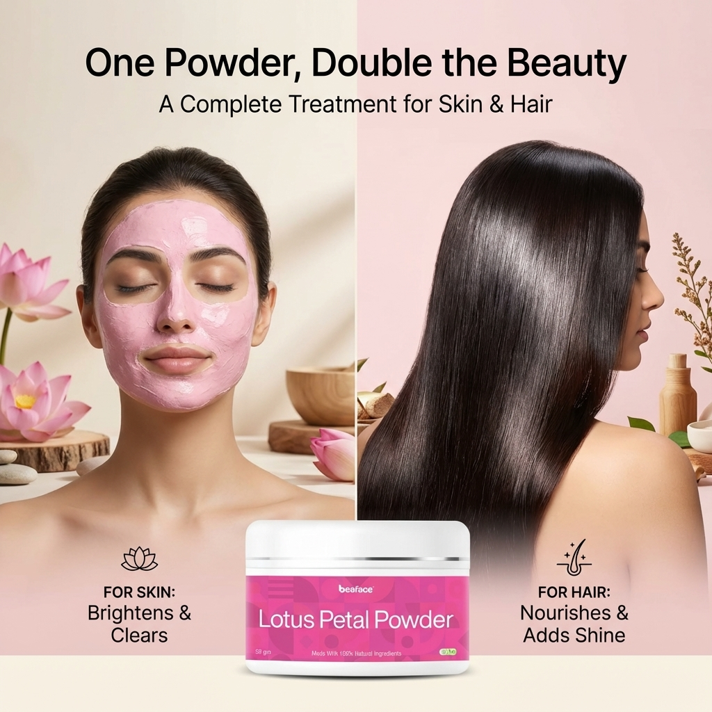 Lotus-powder-hair-growth-irritates-skin-inflamed-skin-blemishes-dark-spots
