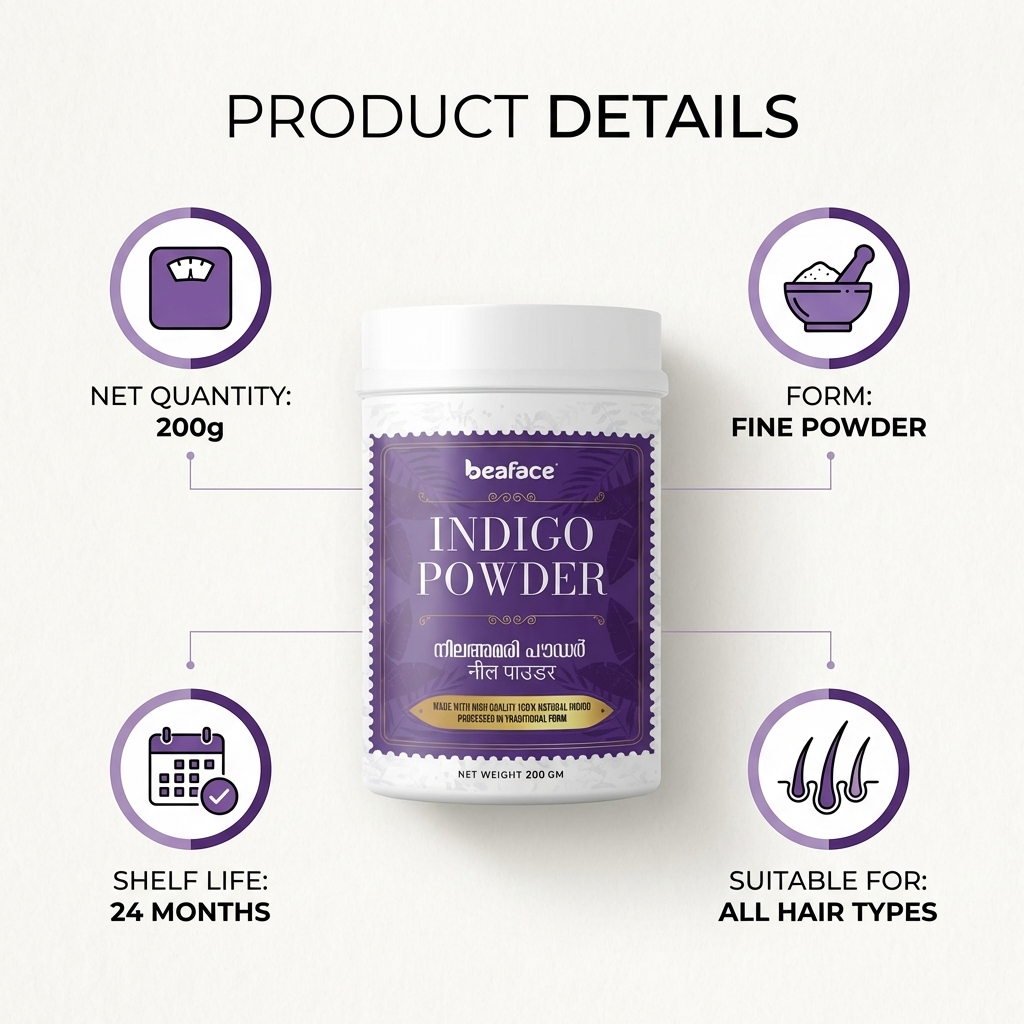Indigo Powder – Organic-Herbal Hair Dye & Hair Care